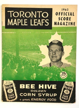 Load image into Gallery viewer, 1963 Toronto Maple Leafs vs Arkansas Travelers Baseball Program International IL
