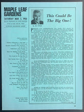 Load image into Gallery viewer, 1966 Maple Leaf Gardens NHL Hockey Program Insert + Ticket Maple Leafs Chicago
