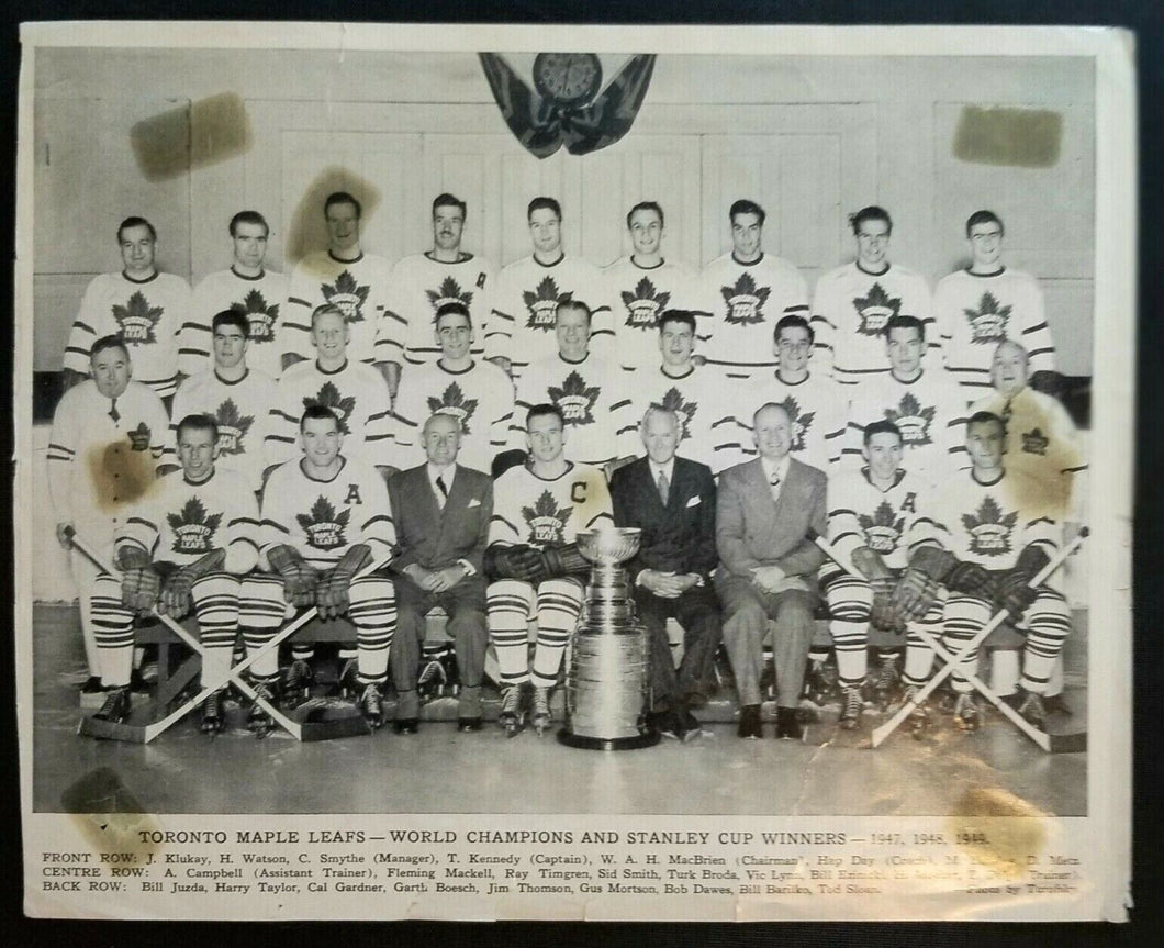 1949 Toronto Maple Leafs Stanley Cup Winners Team Issued Photo NHL Hockey