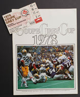 1978 Exhibition Stadium Grey Cup CFL Program Edmonton vs Montreal + Ticket Stub