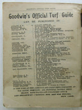 Load image into Gallery viewer, 1899 Rare 19th Year Goodwin Official Turf Guide Paperback Goodwin's Horse Racing
