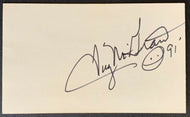 Tug McGraw Autographed Index Card Vintage MLB Baseball Phillies Signed Card