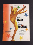 1956 NFL Program Cleveland Browns vs Chicago Bears Soldiers Field Football