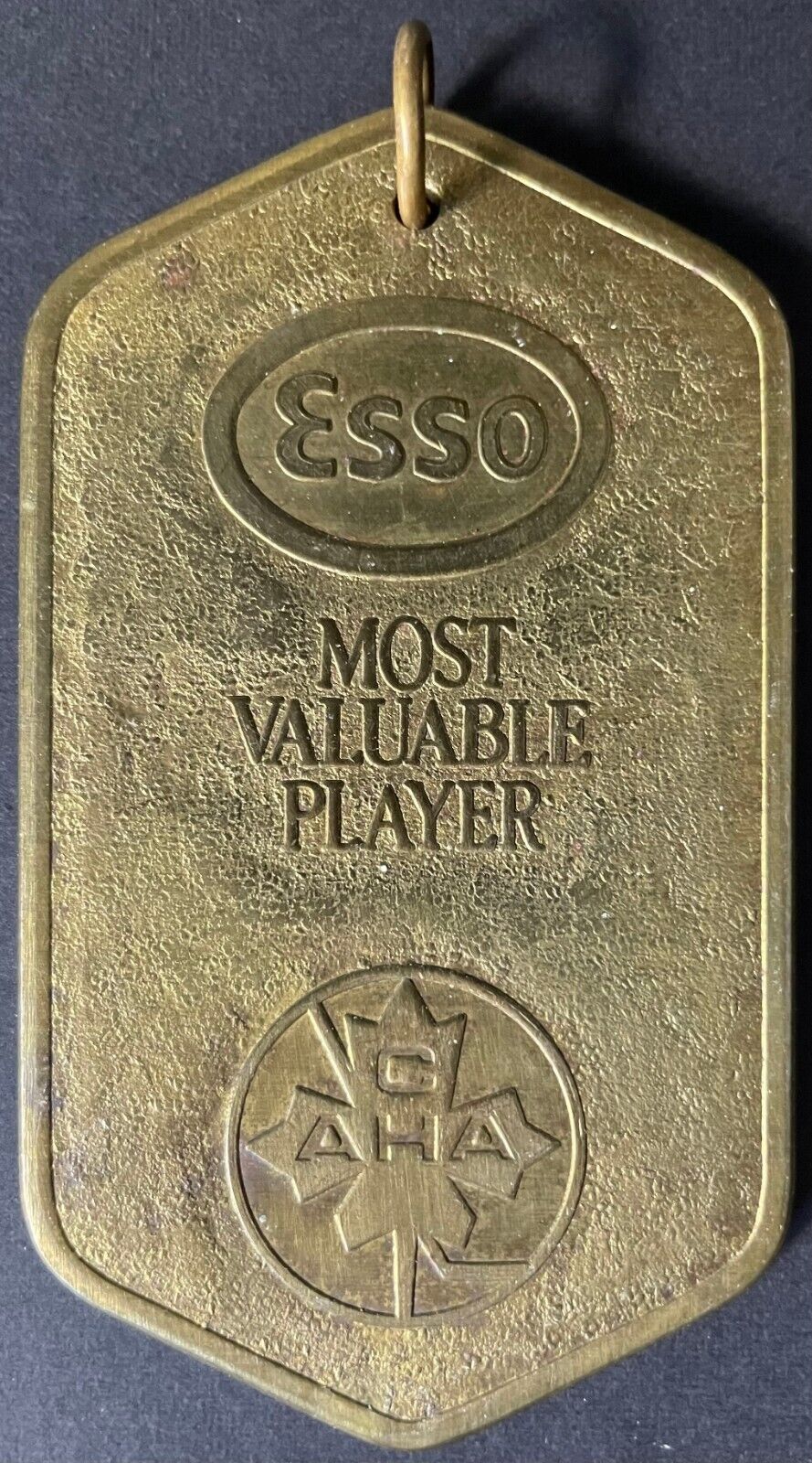 Vintage 1970's Canadian Amateur Hockey Association CAHA Tournament Medal Esso