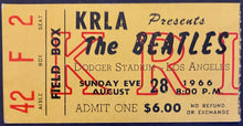 Load image into Gallery viewer, 1966 The Beatles Dodger Stadium Concert Program Ticket Stub Pinback Button
