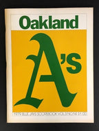 1979 Oakland A's Vs Toronto Blue Jays Baseball Program Exhibition Stadium