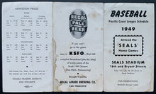 Load image into Gallery viewer, 1949 San Francisco Seals Pacific Coast League Pocket Schedule Baseball PCL
