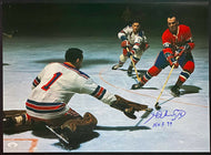 Henri Richard Autographed Large Print Signed NHL Hockey Canadiens JSA COA
