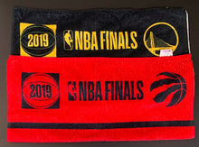 Load image into Gallery viewer, 2019 NBA Finals Toronto Raptors + GS Warriors Game Used Players Bench Towels
