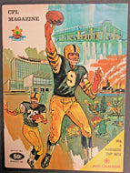 1968 Empire Stadium CFL Program B.C. Lions vs Hamilton Tiger Cats Football