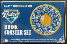 Load image into Gallery viewer, San Diego Padres Drink Coaster Set Petco Park MLB Authenticated On-Field Dirt
