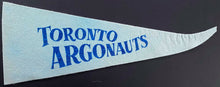 Load image into Gallery viewer, c1950 Vintage 18" Toronto Argos Double Blue Felt Pennant CFL Football Argonauts
