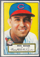 Load image into Gallery viewer, 1952 Topps Baseball Pete Reiser #189 Cleveland Indians MLB Trading Card Vintage
