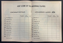 Load image into Gallery viewer, 1972 Vintage NBA Basketball Program Los Angeles Lakers Cincinnati Royals Toronto
