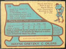 Load image into Gallery viewer, 1979-80 O-Pee-Chee #18 Wayne Gretzky Rookie Card NHL Hockey RC Oilers SGC 3.5 VG
