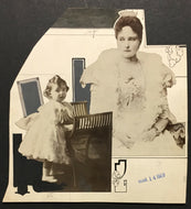 1909 Alexandra Czarina Of Russia Tragic Photo Mother & Child Art Collage Rare