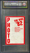 Load image into Gallery viewer, 1982 The Who Photo Pass Maple Leaf Gardens Toronto icert EX-NM 6 Vintage Music
