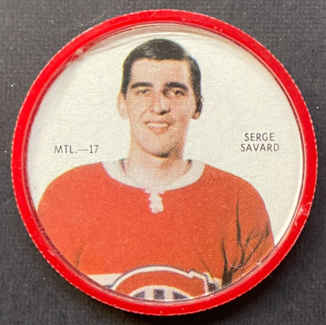 1968-69 Shirriff Salada Hockey Coin Serge Savard NHL SP Short Print Canadiens