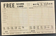 MLB Chicago White Sox Baseball Scorecard Comiskey Park vs Washington Senators
