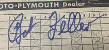 Load image into Gallery viewer, Bob Feller Autographed Signed Scorecard Cleveland Indians Detroit Tigers MLB VTG
