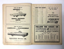 Load image into Gallery viewer, 1963 Toronto Argos CFL Football Program Vs Edmonton Eskimos CNE Stadium
