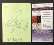 Phil Esposito Autographed Album Page Vintage NHL Hockey Signature JSA Authentic