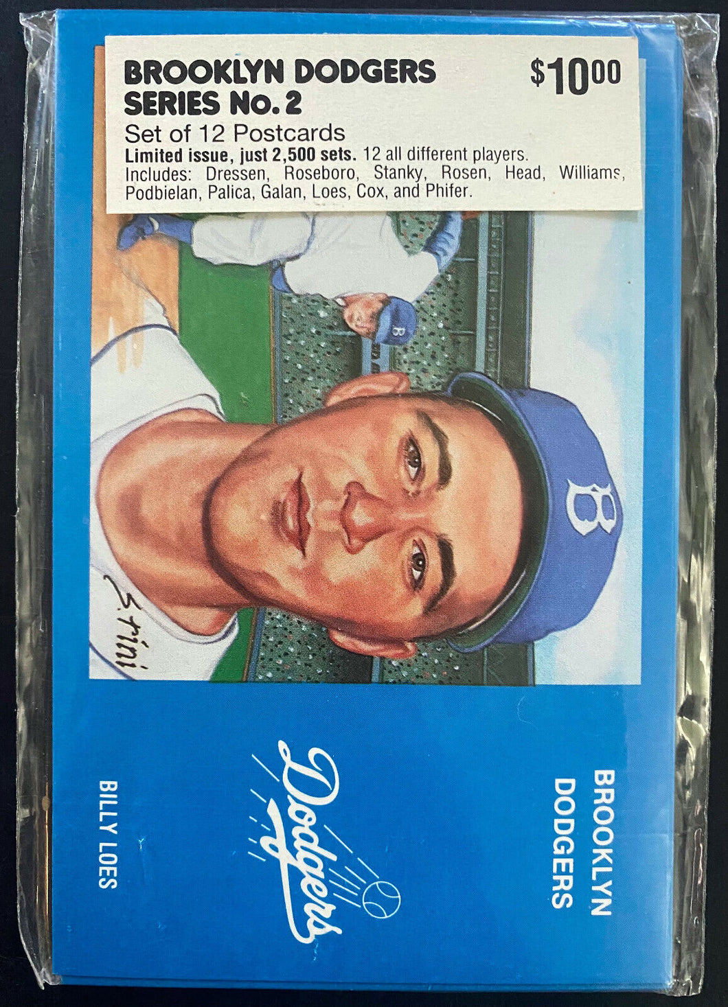 Brooklyn Dodgers MLB Baseball Series No 2 Set Of 12 Postcards Rosen Williams +