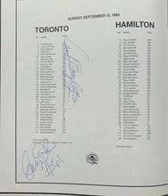 Load image into Gallery viewer, 1985 CFL Football Program Hamilton Tiger Cats Vs Toronto Argonauts 2 Autographs
