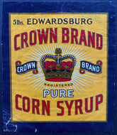 1930's Crown Brand Corn Syrup 5LB Tin Label Mail In Promo Get NHL Hockey Photos