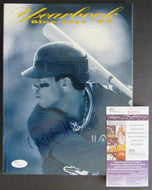 1992 Toronto Blue Jays Yearbook MLB HOFER Roberto Alomar Autographed Cover JSA