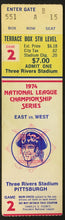 Load image into Gallery viewer, 1974 NLCS Game 2 Ticket Three Rivers Stadium MLB Pittsburgh Pirates v LA Dodgers
