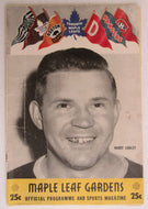 1955 Maple Leaf Gardens NHL Program Toronto Maple Leafs vs Montreal Canadiens