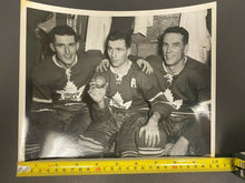 Load image into Gallery viewer, 1959 Toronto Maple Leafs Hockey Turofsky Type 1 Photo Dick Duff Bert Olmstead
