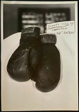 Load image into Gallery viewer, Vintage Photo Boxer Louis Kid Kaplan Used Boxing Gloves 1925 Featherweight Fight
