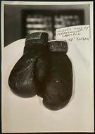 Vintage Photo Boxer Louis Kid Kaplan Used Boxing Gloves 1925 Featherweight Fight