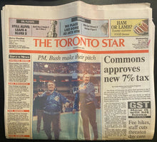 Load image into Gallery viewer, George HW Bush Brian Mulroney Signed Bobby Brown Baseball Autographed JSA LOA

