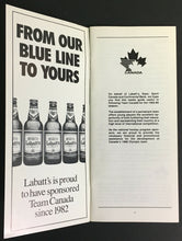 Load image into Gallery viewer, 1985-1986 Canada National Hockey Team Media Guide Labatt Esso Advertising
