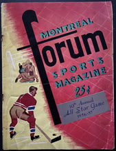 Load image into Gallery viewer, 1956 Montreal Forum 10th Annual NHL All Star Game Hockey Program Vintage
