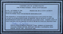 Load image into Gallery viewer, Dom Dimaggio Autographed First Day Cover 50th Anniversary 1946 World Series COA
