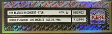 Load image into Gallery viewer, 1966 Dodger Stadium Beatles Slabbed Concert Ticket Orange Authenticated iCert
