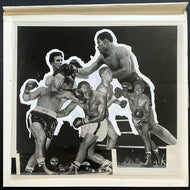 Vintage Boxing Photo Collage Champions Rocky Marciano Joe Louis Ezzard Charles