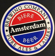 Amsterdam Brewing Company Beer Sticker Pure Ales & Lagers Decal Vintage Toronto