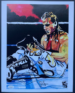 Shawn Michaels Autographed WWE WWF Wrestling Print Signed Heartbreak Kid JSA COA