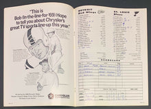 Load image into Gallery viewer, 1968 Detroit Olympia Program + Ticket Red Wings Gordie Howe 699th Goal Milestone

