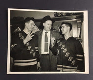 1949 Press Photo New York Rangers Lynn Patrick Hall Of Famer + Coach Pat Egan