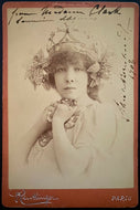 1903 Sarah Bernhardt Autographed Cabinet Photo Very Rare Signed Antique JSA LOA