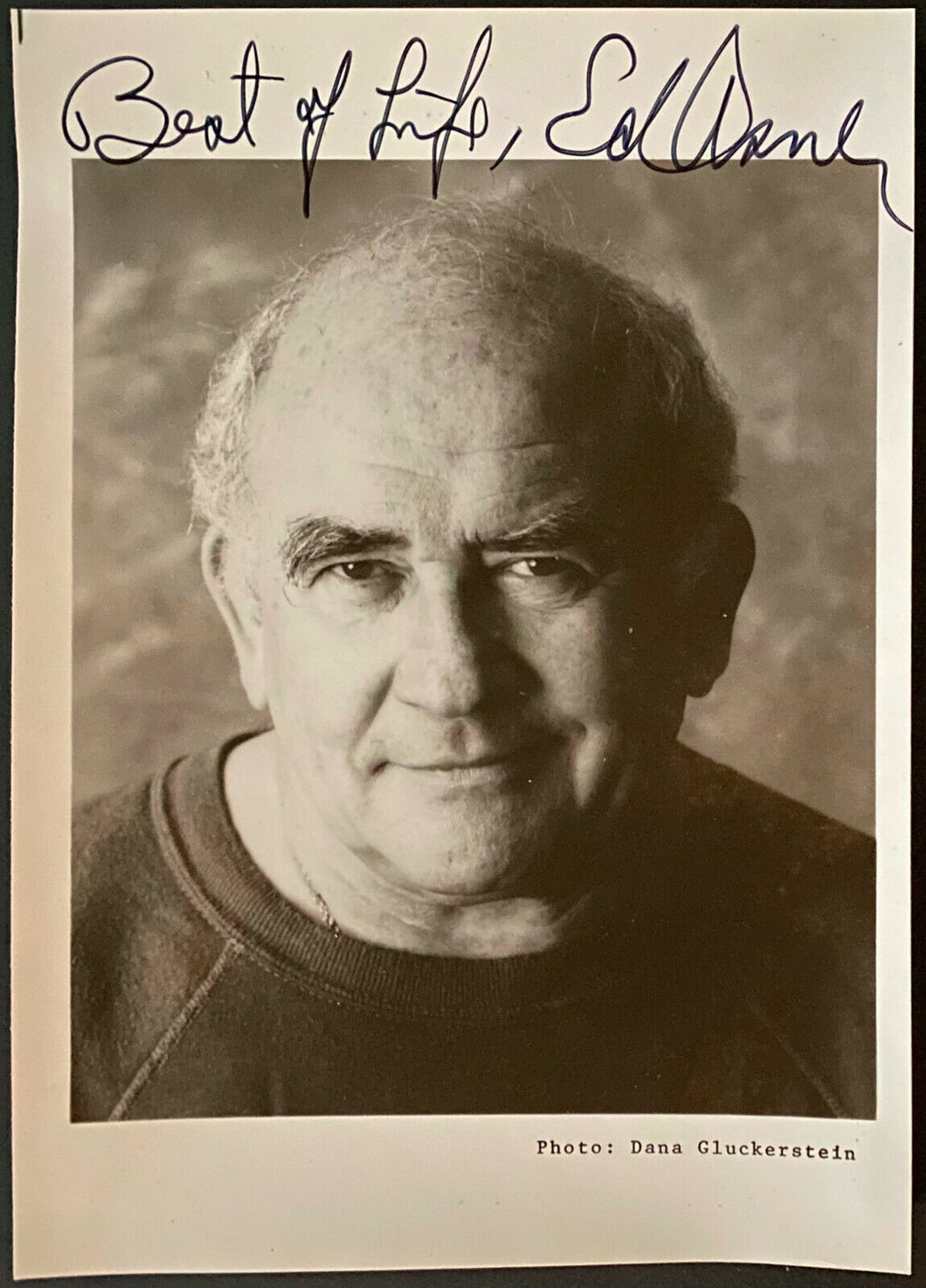 Ed Asner Signed Autographed Photo Actor Celebrity Best Of Life Inscription
