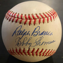 Load image into Gallery viewer, Ralph Branca + Bobby Thomson Signed Baseball Autographed Giants Dodgers JSA
