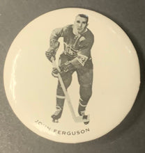 Load image into Gallery viewer, 1971 Vintage Montreal Canadiens John Ferguson Pinback NHL Hockey Button
