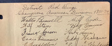 Load image into Gallery viewer, 1933-34 Detroit Red Wings Team Signed Sheet x18 Autographed Cooney Weiland JSA
